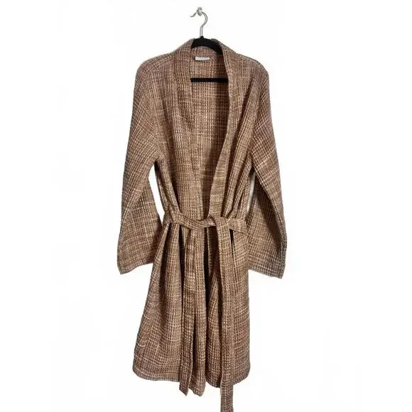 PARACHUTE Terra Brown Turkish cotton waffle weave bath robe XL Unisex - Picture 1 of 3